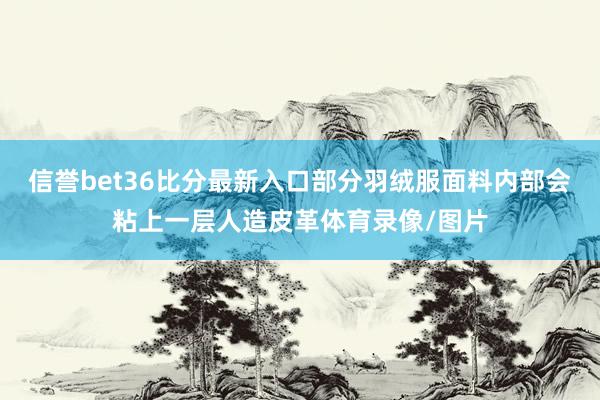 信誉bet36比分最新入口部分羽绒服面料内部会粘上一层人造皮革体育录像/图片